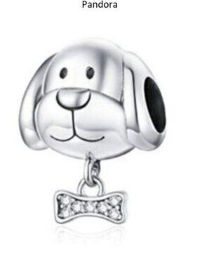 Pandora Dog Charm 925 Sterling Silver Charm Compatible with Pandora NEW